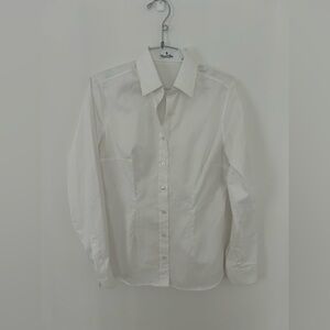 Emmanuel Berg tailored white button down shirt